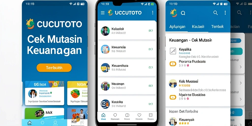 Screenshot antarmuka CUCUTOTO menampilkan fitur cek mutasi keuangan.