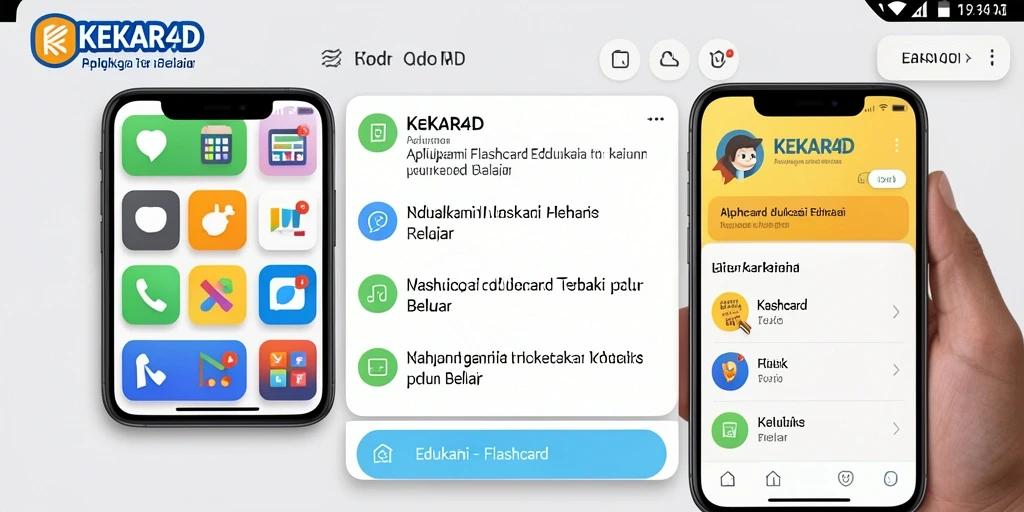 Antarmuka pengguna intuitif dari aplikasi Flashcard KEKAR4D.