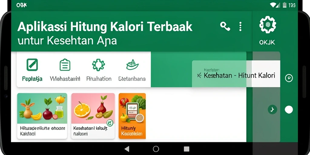 Antarmuka OKJK menampilkan fitur Hitung Kalori yang mudah digunakan.