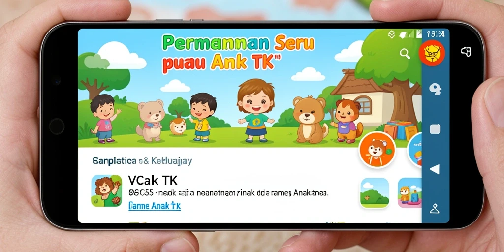 Antarmuka aplikasi VC55 yang menarik untuk anak-anak.